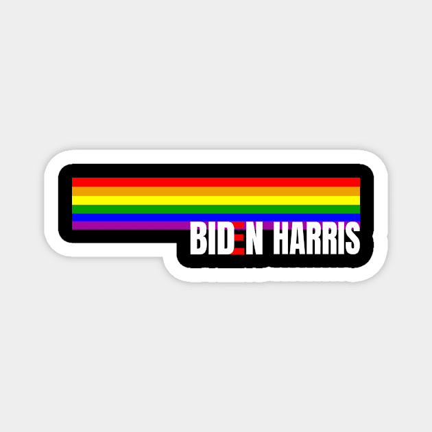 Biden Harris LGBT Pride Flag, Vote Biden Harris President, Joe And Kamala Supporter, 2020 Rainbow Pride LGBT Shirt Magnet by NooHringShop