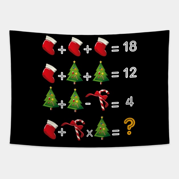 Order Of Operations Quiz Math Teacher Christmas Mathematic Tapestry by Norine Linan 