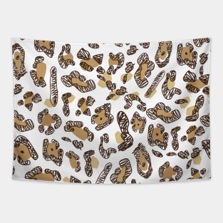 Doodle leopard print seamless fabric design pattern Tapestry
