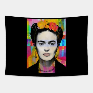 Frida Kahlo Colorful Pop Art Portrait Tapestry