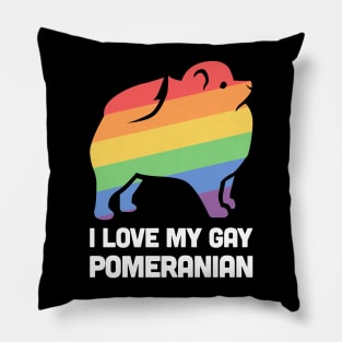 Pomeranian - Funny Gay Dog LGBT Pride Pillow