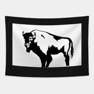 Black and White Buffalo Tapestry