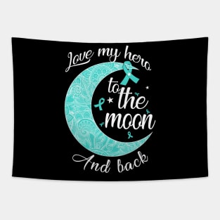 love cervical cancer hero to the moon Tapestry