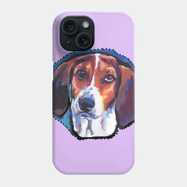 Treeing Walker COONHOUND Dog Bright colorful pop dog art Phone Case by bentnotbroken11