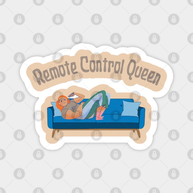 Remote Control Queen, Mothers Day, Funny Gift Magnet by Peacock-Design