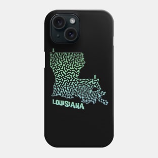 Louisiana State Outline Maze & Labyrinth Phone Case