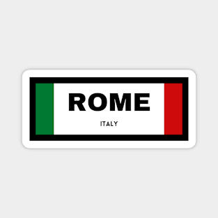 Rome City in Italian Flag Magnet