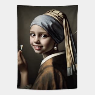 Pearl Earring Tooth Fairy Tee - National Tooth Fairy Day Celebration Tapestry