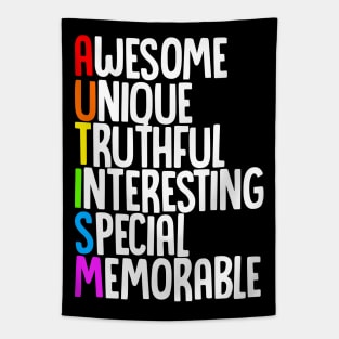 Awesome Autism Pride Design ^U^ Tapestry