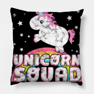 Cute Chubby Team Unicorn Saying Unicorn Squad- Pillow