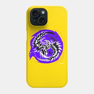 the phoenix in purple fire ball ecopop pattern Phone Case