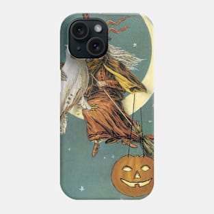 Witch with an owl Phone Case