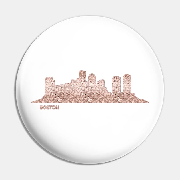 Boston rose gold Pin by peggieprints