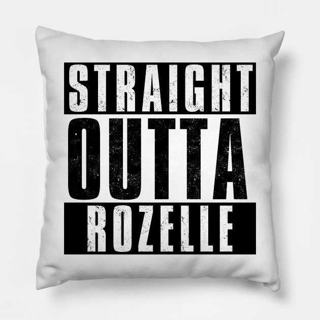 STRAIGHT OUTTA ROZELLE Pillow by Simontology