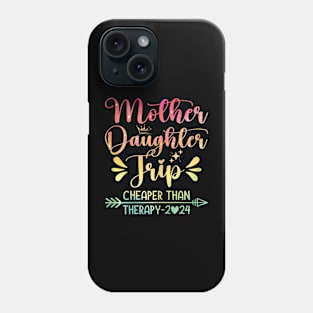 Matching Mother Daughter Tie Dye Getaway Weekend Trip 2024 Phone Case