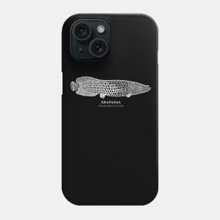 Arapaima with Common and Scientific Names - fish design for fisherman Phone Case