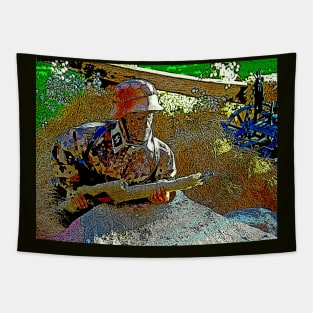 WW2 German Sniper in Holland Tapestry