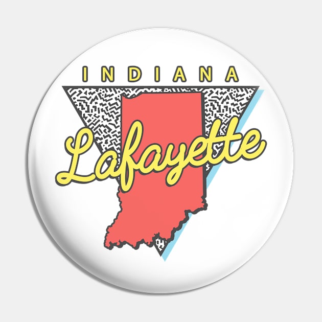 Lafayette Indiana Triangle Pin by manifest