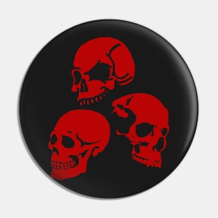 Red Skulls Pin