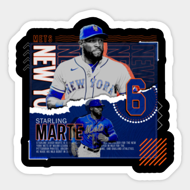Starling Marte Baseball Paper Poster Mets 2 - Starling Marte - Sticker