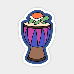Little Turtle and Djembe Magnet