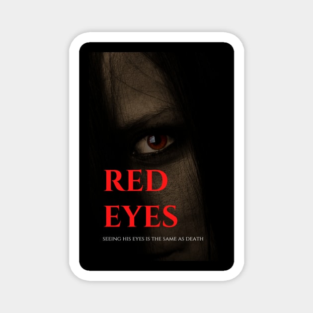 Red Eyes Magnet by White Name