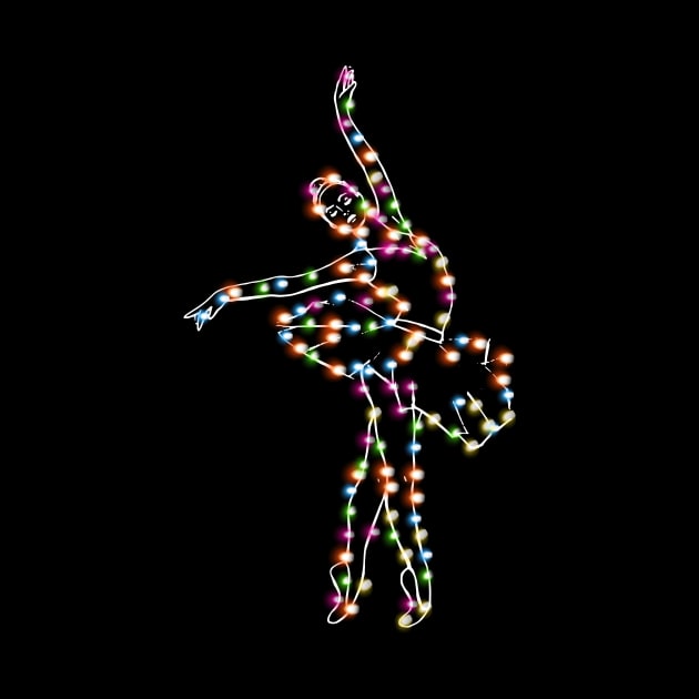 Ballet Christmas Lights Balerina Xmas Gift For Dancer by EduardjoxgJoxgkozlov