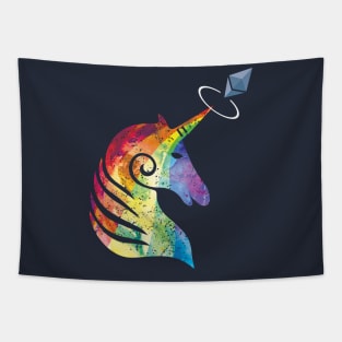 Ethereum Unicorn Rainbow Tapestry