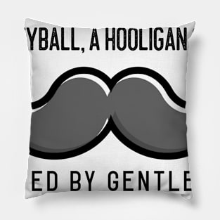 Funny Volleyball And Moustache Design Pillow