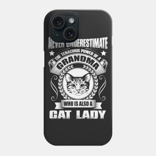 Never Underestimate A Cat Lady Grandma Phone Case