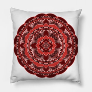 Root Chakra Red Mandala Pillow