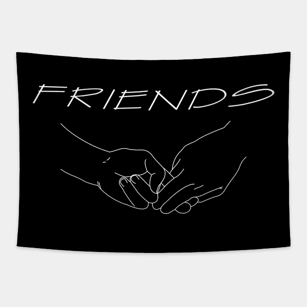 Friends - White Tapestry by SanTees