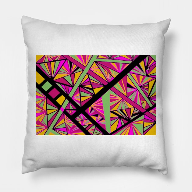 Psychadelic Taffy-colored Prism Print Pillow by CTWuellner