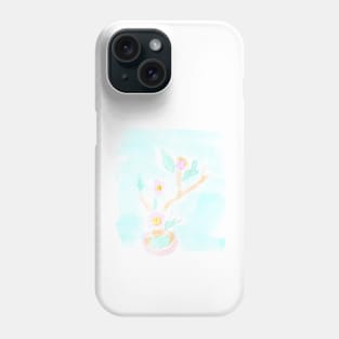 ikebana, plant, flower, floral, spring, nature, still life, holiday, decor, spring, watercolor, light Phone Case