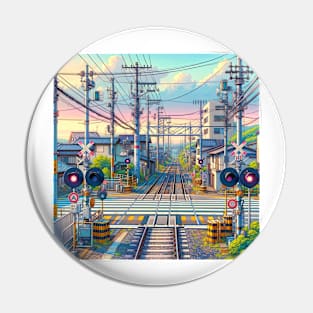 Japan Train Crossroad Pin