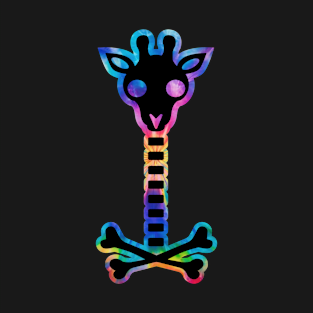 Colorful Psycho giraffe pirate skull T-Shirt