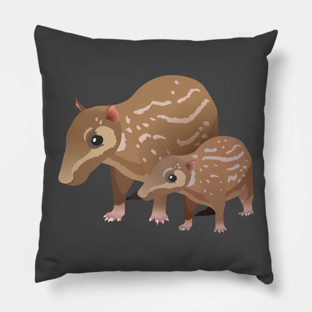 Lowland paca rodent Pillow by Geramora Design