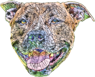 Staffordshire Bull Terrier Face Magnet