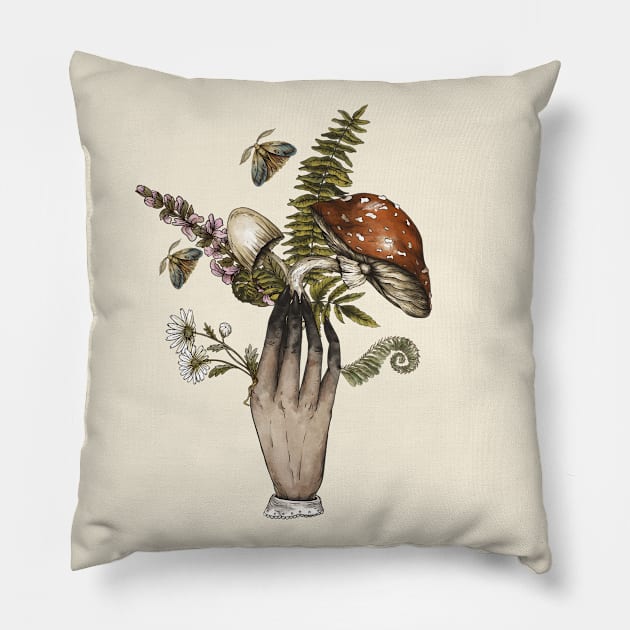 Garden Lover creepy mushroom shirt Pillow by ISFdraw