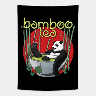 Bamboo Tea Drinker Panda Tapestry