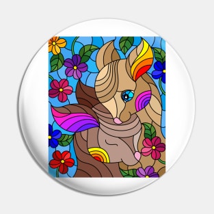 Stained Glass Adorable Deer Pin