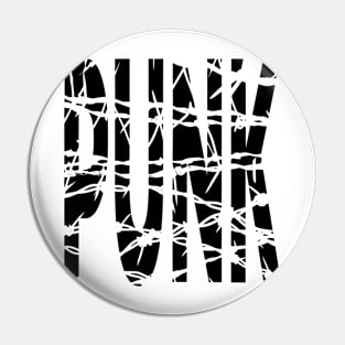 PUNK wire barbs black design Pin