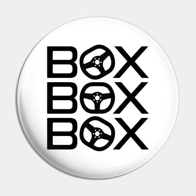 "Box Box Box" F1 Steering Wheel Design Pin by DavidSpeedDesign