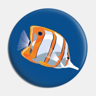 Copperbanded Butterflyfish illustration Pin