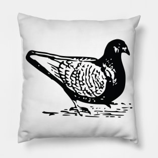 Pigeon Hand Drawn Pillow