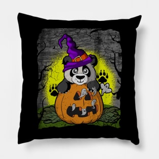 Halloween Panda Pumpkin Pillow