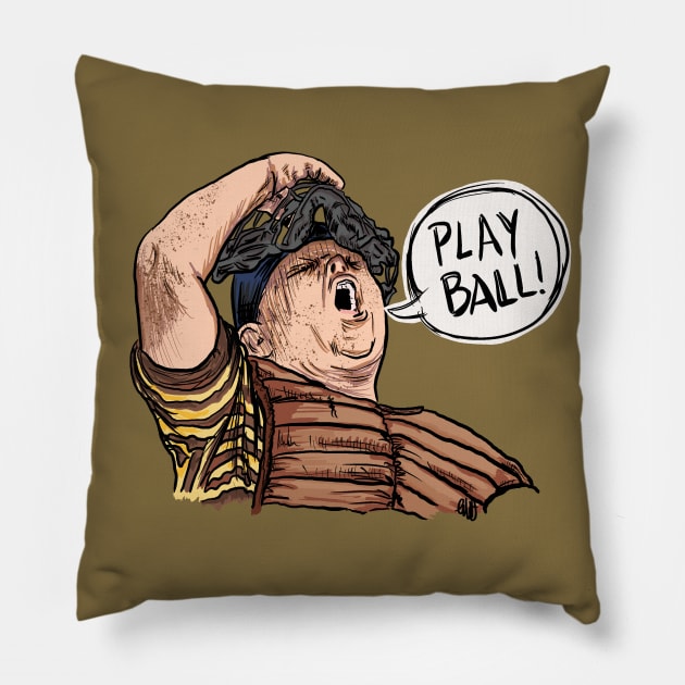 The Great Hambino - Play Ball Pillow by TheEND42