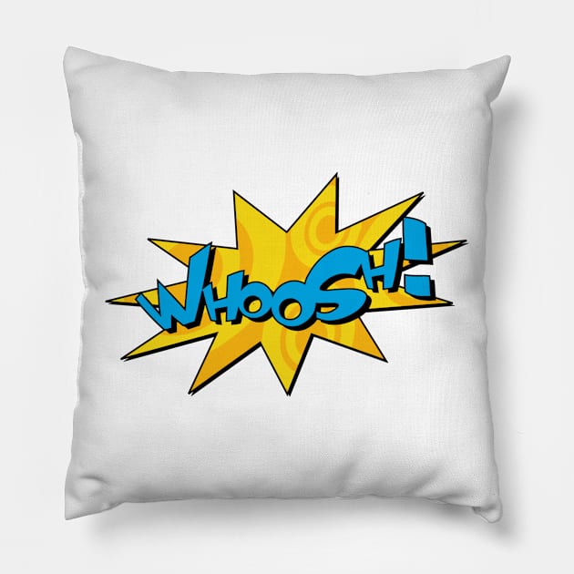 Whoosh Comic Book Pillow by markmurphycreative