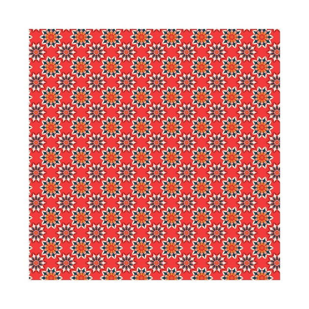 Red Floral Pattern by FloralPatterns