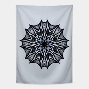 Abstract Flower Mandala With Sharp Petals Decorative Art Tapestry